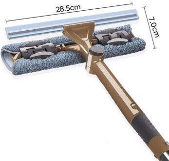 Joybos Glas Reiniging Artefact Telescopische Staaf Huishouden Dubbelzijdig Window Cleaner Hoogbouw Venster Schraper Schoonmaak Tool JBS70 koffie