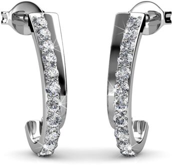 Joyce Oorbellen - Zilver en Kristal - One Size