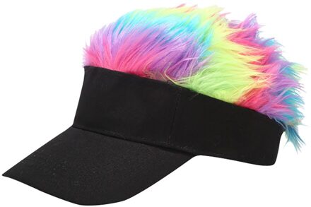 Joycosin Mode Mannen Vrouwen Caps Multicolour Pruik Pet Patchwork Baseball Cap Hoofd Unisex Wrap Cap Outdoor Vrouwen Hoeden zwart