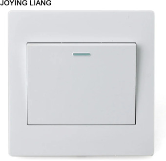 JOYING LIANG Classic White 86 Type One-gang One-way Rocker Switch Socket Panel PC One-pole 86mm Wall Switch