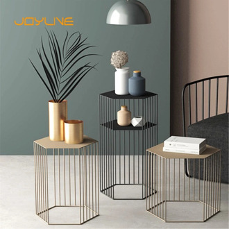 JOYLIVE Northern European-Style Iron Simple Coffee Table Living Room Balcony Multi-Function Sofa Side Table Office Corner Table