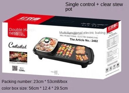 Joylove Koreaanse Multifunctionele Elektrische Barbecue Grill Non-stick Mandarijn Eend Pot Shabu-Roosteren Geïntegreerde Rookloze pot single controle M