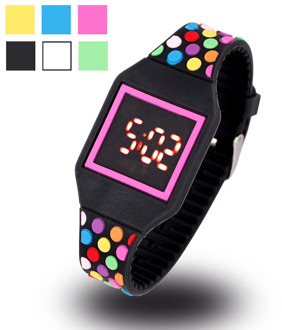 JOYROX LED Watch Kids Jelly Color Digital Child Watches New Touch Screen Rubber Children Watch For Boy Girl Student Go to School