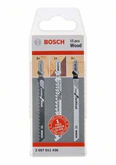 JSB, hout, verpakking van 15 stuks Bosch Accessories 2607011436 15 stuk(s)