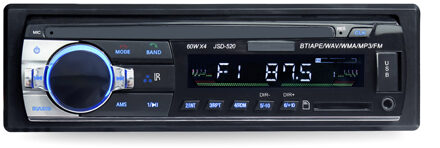 JSD520 Iso 12V Bluetooth Car Stereo In-Dash 1 Din Fm Aux Ingang Ondersteuning Mp3/MP4 Usb mmc Wma Aux In Tf Radio Speler