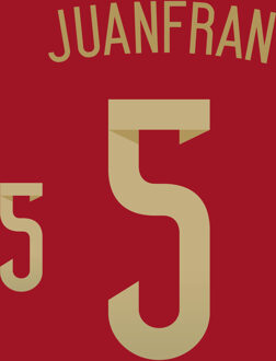 Juanfran 5 - Officiële Spanje Shirt Thuis Bedrukking WK 2014