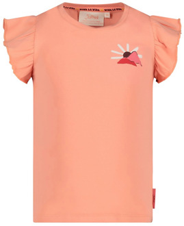 Jubel meisjes t-shirt Zalm - 122
