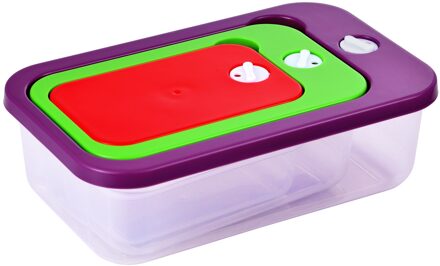 Juego De Saus Pannen (20, 24,28 Cm) In Aluminium Persen, 3 Set Keuken Benodigdheden En Pack 3 Lunchboxen Van Voedsel San Ignacio Pack 3 lunch boxes