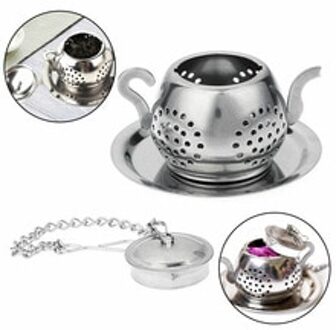 Jug Thee-ei Mini Mokken Herbruikbare Roestvrij Staal Theepot Theepot Vorm