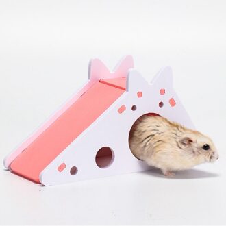 Juguetes Hamster Ruso Juguete Hamster Speeltjes Cavia Speelgoed Hideout Huis Met Ladder Glijbaan Voor Cavia Luxe Kooi