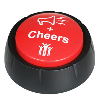 Juichknop - staande ovatie - rood - Drukknop met Geluid - Fun/fopartikel - kantoorhumor