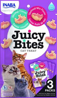 Juicy Bites - Kattensnack - Garnaal - 0,003 kg