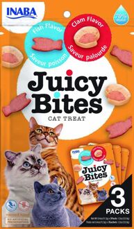 Juicy Bites - Kattensnack - Mossel - Vis - 3x11,3 gram
