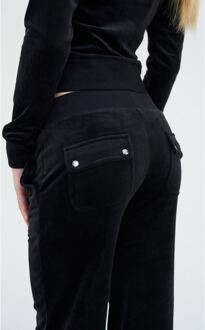 Juicy Couture Del Ray Polyester Dames Zwarte Joggingbroek - L
