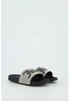 Juicy Couture Donna black diamante-slippers voor dames Zwart - 36