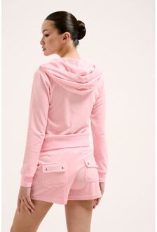 Juicy Couture Robertson Klassieke Jas Polyester Dames Roze Hoodie Sweatshirt - L