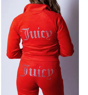 Juicy Couture Tanya track top with tina track pants Rood - M-L