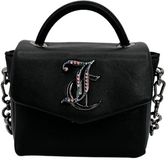Juicy Couture Zwarte Mini Tas met Strass Decoratie Juicy Couture , Black , Dames - ONE Size