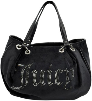 Juicy Couture Zwarte Shopper Tas met Strass Detail Juicy Couture , Black , Dames - ONE Size