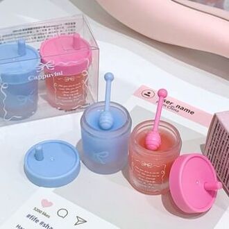 Juicy Straw Cup Lip Mask - 2 Colors 02# Strawberry - 4.8g