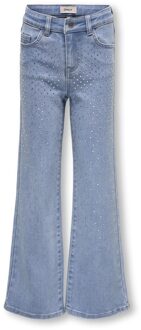 Juicy Wide Rhinestone Jeans Meisjes blauw - 128