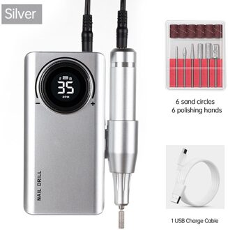 Juk Collega Oplaadbare Draagbare Nail Boor Machine 35000Rpm Elektrische Nagelvijl Manicure Boor Set Nail Gereedschap Voor Nail Salon 35000RPM 30W SR-A