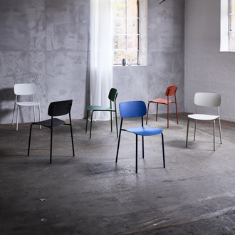 Julan kunststof eetkamerstoel grijs/beige