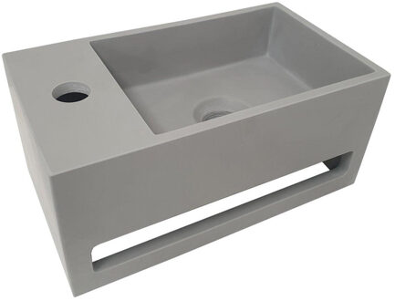 Julia fontein Solid Surface 35 x 20 x 16 cm betonlook links