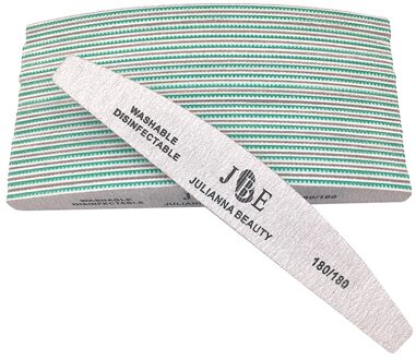 Julianna 10 STUKS Professionele Nagelvijlen Grey Nail Art Schuren Files Buffing Curve Manicure Gereedschap nagel vijlen Nail Buffer 180/180