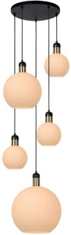 JULIUS Hanglamp 5xE27 - Opaal Crème