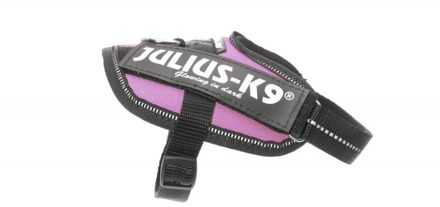 Julius K9 hondentuigje Powerharnas 35/43 cm nylon zwart/roze