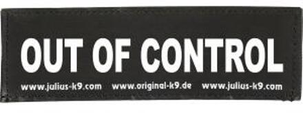 Julius-K9 tekstlabel Out of Control 11 x 3 cm