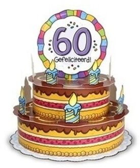 Jumbo 3d wenskaart - taart Happy Birthday - met envelop