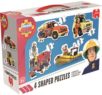 Jumbo Brandweerman Sam 4in1 puzzels, 8+10+12+14 stukjes