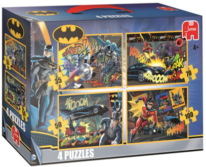 Jumbo DC Comics Batman 4in1 puzzels, 35+50+70+100 stukjes