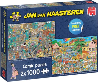 Jumbo Jan van Haasteren - De Muziekwinkel & Vakantiekriebels (2 x 1000 stukjes)