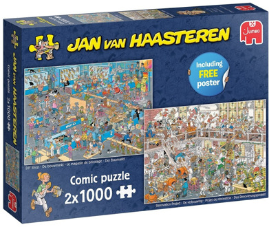 Jumbo Jan van Haasteren - De Verbouwing & Doe-Het-Zelfwinkel (2x1000 stukjes)