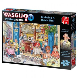 Jumbo legpuzzel Wasgij Mystery 18 Grabbing A Quick Bite 1000 st.