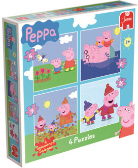 Jumbo Peppa Pig 4 in 1 puzzels, 4+6+9+16 stukjes