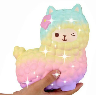 Jumbo Sheep Alpaca Squishy Cute Galaxy Slow Rising Squeeze Toys Animal Squishy Squish Wholesale Stress Relief Exquisite Kid Gift