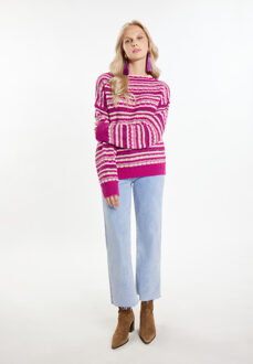 Jumper Dames Bessenroze veelkleurig