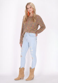 Jumper Dames Bruin Veelkleurig - maat XL/2XL