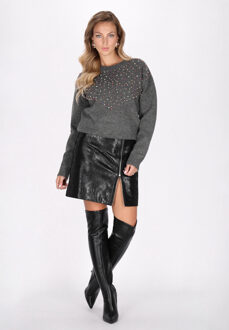 Jumper Dames donkergrijs gem - maat