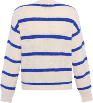 Jumper Dames GEBROKEN WIT KONINGSBLAUW