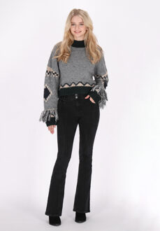 Jumper Dames Grijs Veelkleurig