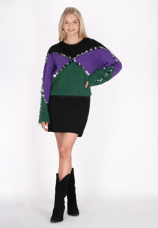 Jumper Dames Groen Veelkleurig - XL/2XL