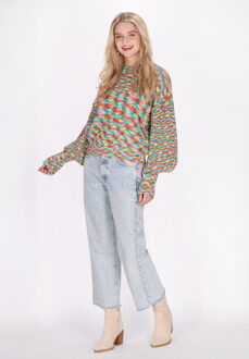 Jumper Dames Groen Veelkleurig - XL/2XL