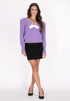 Jumper Dames Lavendel wit - maat XS/S Lila