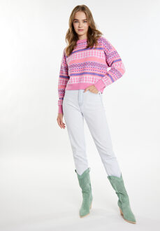 Jumper Dames Roze Veelkleurig - M/L