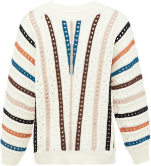 Jumper Dames Wit Veelkleurig - XL/2XL